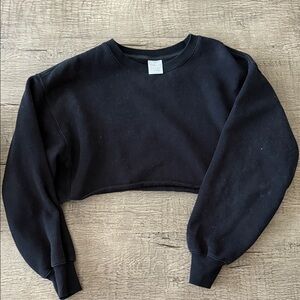 TNA Black Crop Top Sweatshirt